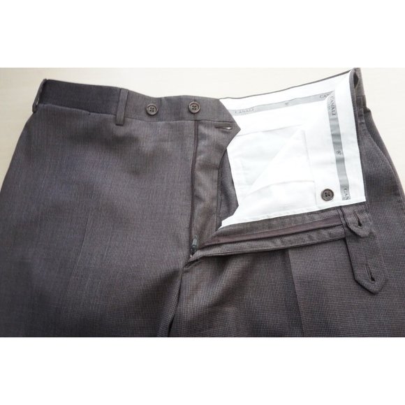 Canali 1934 Silver Label CURRENT Brown Microplaid Wool 2Pc Suit Jacket Pant 42R - Picture 11 of 11